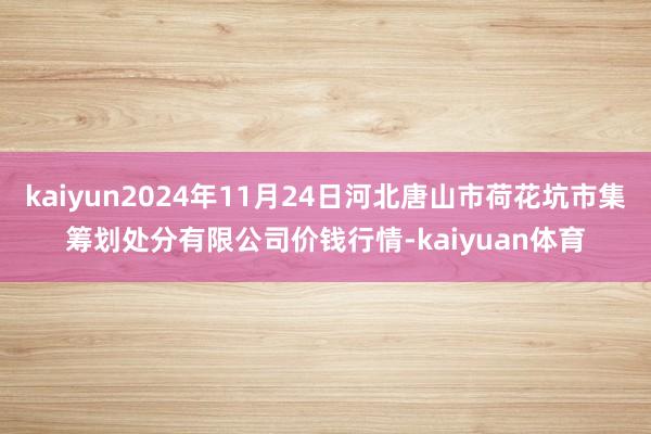 kaiyun2024年11月24日河北唐山市荷花坑市集筹划处分有限公司价钱行情-kaiyuan体育